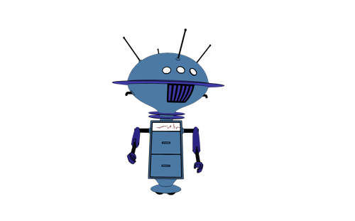 Toon shaded Uniblab robot from The Jetsons preview image